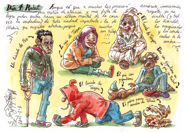 MARRUECOS 2012 - Pág 17. RABAT. Los lisiados, los marginados y los condenados a la sombra