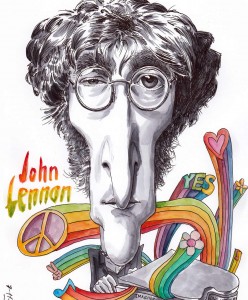 Caricatura John Lennon