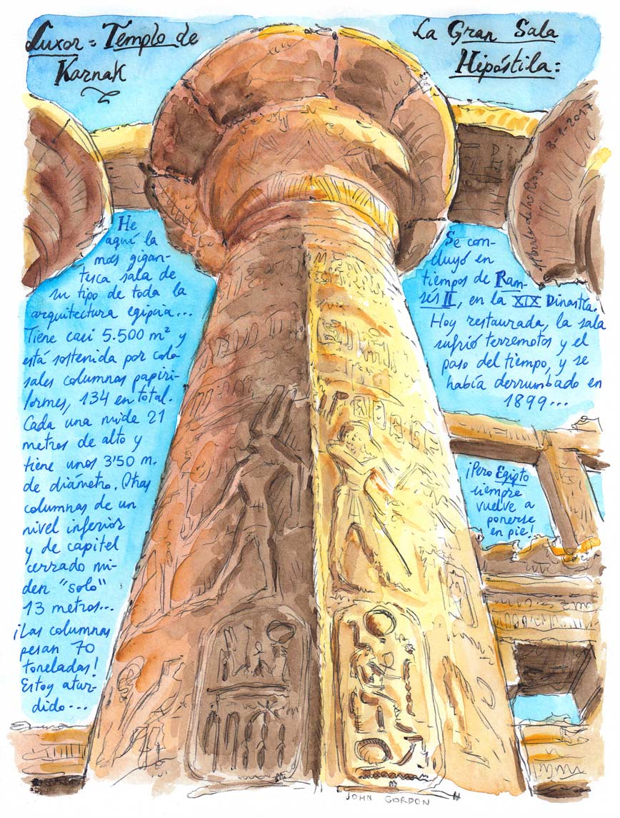 45. LUXOR. Templo de Karnak (Gran Sala Hipóstila)